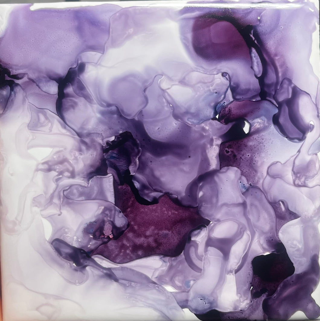 Alcohol Ink on Tile #10