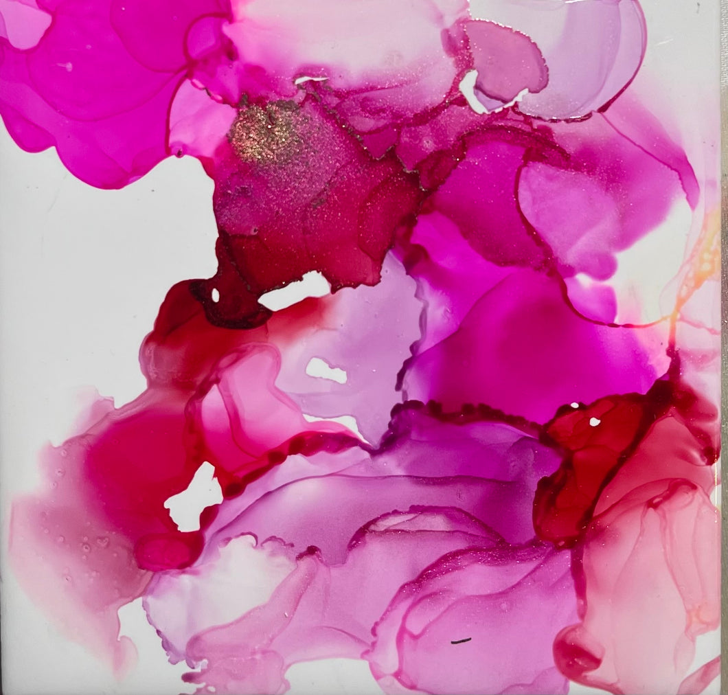 Alcohol Ink on Tile #9