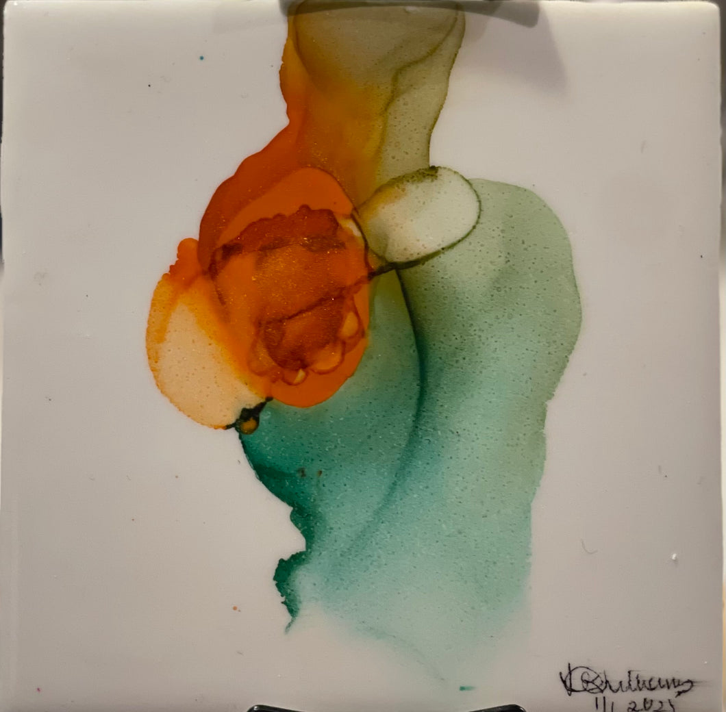 Alcohol Ink on Tile #1